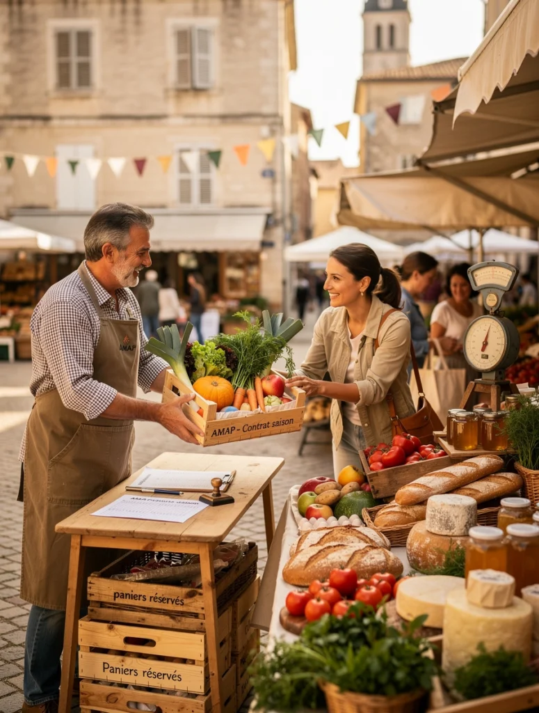 marchés paysans et AMAP